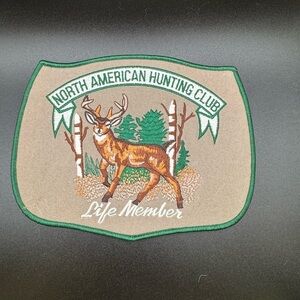 Vintage North American Hunting Club Life Member Patch Large Embroidered New